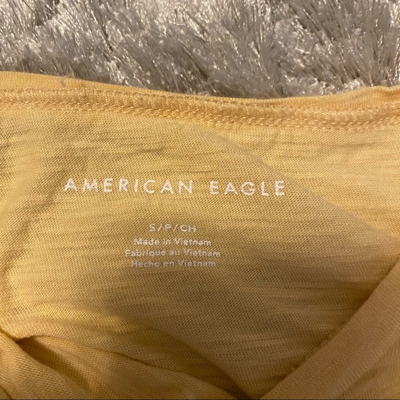 Plain American Eagle Yellow T-Shirt - Picture 2 of 2